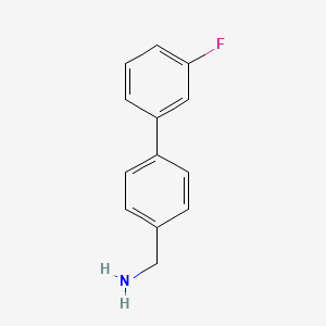 molecular formula C13H12FN B7763435 (3'-Fluoro-[1,1'-biphenyl]-4-YL)methanamine 