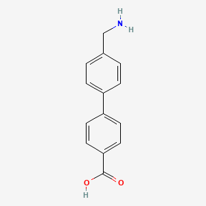 molecular formula C14H13NO2 B7763437 4'-(Aminomethyl)biphenyl-4-carboxylic acid 