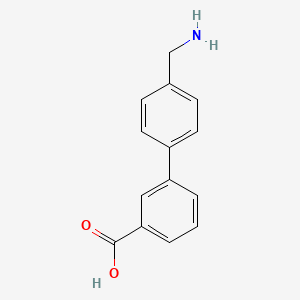 molecular formula C14H13NO2 B7763444 4'-(Aminomethyl)-biphenyl-3-carboxylic acid 