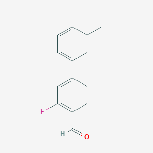 molecular formula C14H11FO B7763462 2-Fluoro-4-(3-methylphenyl)benzaldehyde 