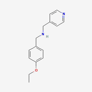 molecular formula C15H18N2O B7763552 1-(4-ethoxyphenyl)-N-(pyridin-4-ylmethyl)methanamine 