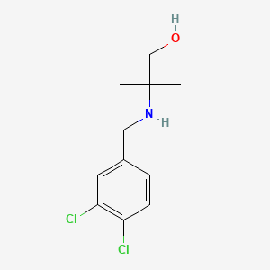 molecular formula C11H15Cl2NO B7763559 1-Propanol, 2-(3,4-dichlorobenzylamino)-2-methyl- CAS No. 73972-49-3