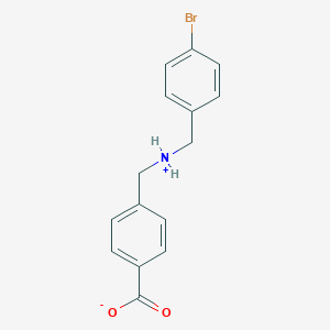 molecular formula C15H14BrNO2 B7763566 4-[[(4-Bromophenyl)methylazaniumyl]methyl]benzoate 
