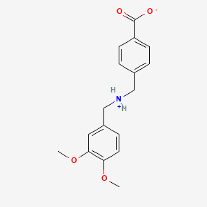 4-[[(3,4-Dimethoxyphenyl)methylazaniumyl]methyl]benzoate