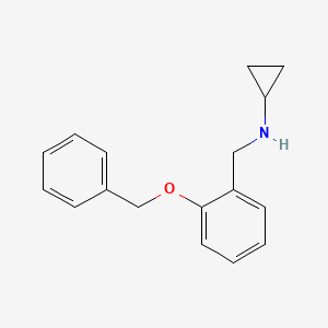 molecular formula C17H19NO B7763578 (2-Benzyloxy-benzyl)-cyclopropyl-amine 