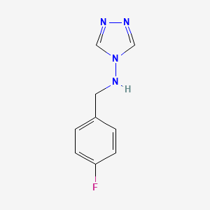 molecular formula C9H9FN4 B7763604 N-[(4-fluorophenyl)methyl]-4H-1,2,4-triazol-4-amine 