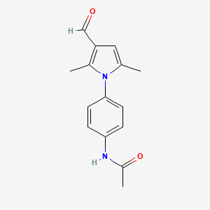 molecular formula C15H16N2O2 B7763616 N-[4-(3-formyl-2,5-dimethyl-1H-pyrrol-1-yl)phenyl]acetamide CAS No. 6436-03-9