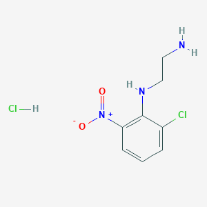 molecular formula C8H11Cl2N3O2 B7763802 N-(2-chloro-6-nitrophenyl)ethane-1,2-diamine hydrochloride CAS No. 298703-19-2