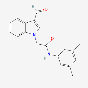 molecular formula C19H18N2O2 B7763838 N-(3,5-Dimethylphenyl)-2-(3-formyl-1H-indol-1-yl)acetamide CAS No. 329061-81-6