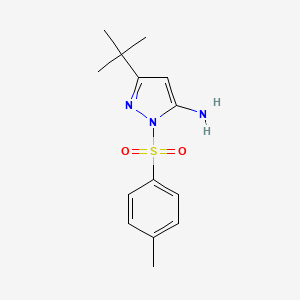 molecular formula C14H19N3O2S B7763841 3-tert-butyl-1-[(4-methylphenyl)sulfonyl]-1H-pyrazol-5-amine CAS No. 72770-73-1