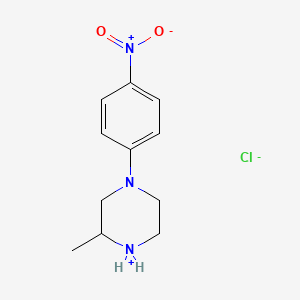 molecular formula C11H16ClN3O2 B7763877 3-Methyl-1-(4-nitrophenyl)piperazin-4-ium;chloride 