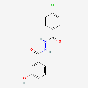 molecular formula C14H11ClN2O3 B7763912 N'-(4-chlorobenzoyl)-3-hydroxybenzohydrazide 