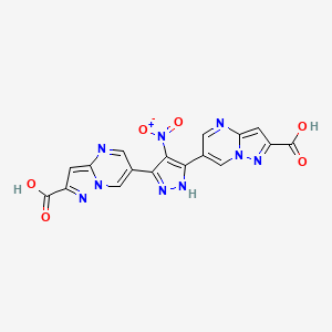 6-[5-(2-carboxypyrazolo[1,5-a]pyrimidin-6-yl)-4-nitro-1H-pyrazol-3-yl]pyrazolo[1,5-a]pyrimidine-2-carboxylic acid