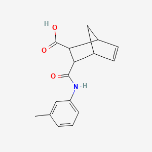 molecular formula C16H17NO3 B7764081 3-[(3-Methylphenyl)carbamoyl]bicyclo[2.2.1]hept-5-ene-2-carboxylic acid 