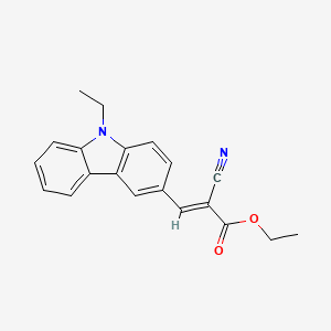 molecular formula C20H18N2O2 B7764116 2-Cyano-3-(9-ethyl-9H-carbazole-3-yl)acrylic acid ethyl ester 