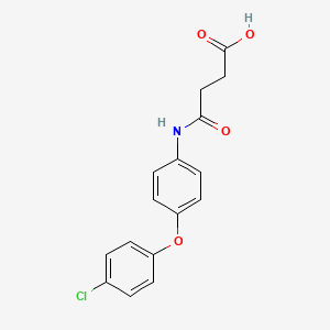 molecular formula C16H14ClNO4 B7764210 4-{[4-(4-Chlorophenoxy)phenyl]amino}-4-oxobutanoic acid 