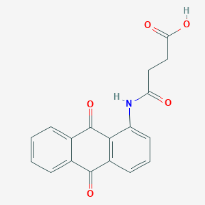 molecular formula C18H13NO5 B7764328 4-[(9,10-Dioxo-9,10-dihydroanthracen-1-yl)amino]-4-oxobutanoic acid 