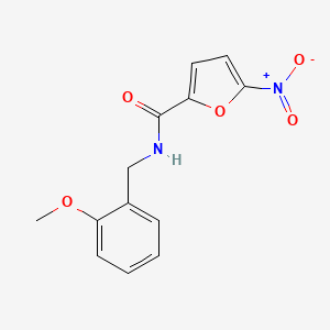 molecular formula C13H12N2O5 B7764348 2-Furancarboxamide, N-[(2-methoxyphenyl)methyl]-5-nitro- CAS No. 313981-44-1