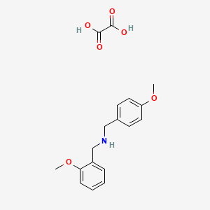 molecular formula C18H21NO6 B7764476 1-(4-methoxyphenyl)-N-[(2-methoxyphenyl)methyl]methanamine;oxalic acid 
