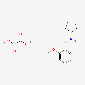 molecular formula C15H21NO5 B7764494 N-[(2-methoxyphenyl)methyl]cyclopentanamine;oxalic acid 