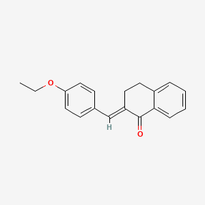 molecular formula C19H18O2 B7764496 (E)-3,4-Dihydro-2-((4-ethoxyphenyl)methylene)-1(2H)-naphthalenone CAS No. 148090-24-8