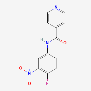 molecular formula C12H8FN3O3 B7764513 N-(4-fluoro-3-nitrophenyl)pyridine-4-carboxamide 