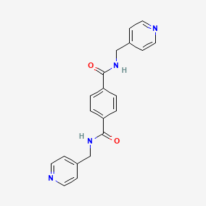 molecular formula C20H18N4O2 B7764542 N,N'-bis(pyridin-4-ylmethyl)benzene-1,4-dicarboxamide 