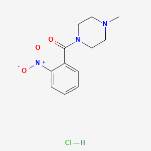 molecular formula C12H16ClN3O3 B7764565 1-Methyl-4-(2-nitrobenzoyl)piperazine hydrochloride 