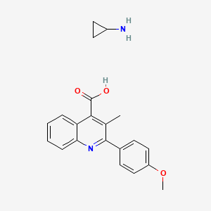 molecular formula C21H22N2O3 B7764605 Cyclopropanamine;2-(4-methoxyphenyl)-3-methylquinoline-4-carboxylic acid 