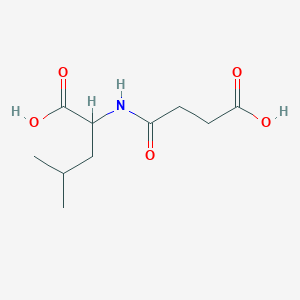 molecular formula C10H17NO5 B7764732 2-(3-Carboxypropanoylamino)-4-methylpentanoic acid 