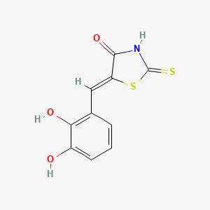 molecular formula C10H7NO3S2 B7764781 (5Z)-5-(2,3-dihydroxybenzylidene)-2-sulfanyl-1,3-thiazol-4(5H)-one 