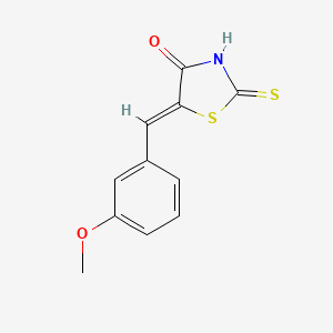 molecular formula C11H9NO2S2 B7764871 (5Z)-5-[(3-甲氧苯基)亚甲基]-2-硫代亚甲基-1,3-噻唑烷-4-酮 CAS No. 81154-15-6