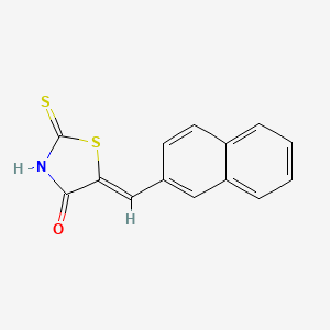 molecular formula C14H9NOS2 B7764877 5-Naphthalen-2-ylmethylene-2-thioxo-thiazolidin-4-one 