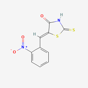 molecular formula C10H6N2O3S2 B7764898 (5E)-2-mercapto-5-(2-nitrobenzylidene)-1,3-thiazol-4(5H)-one 