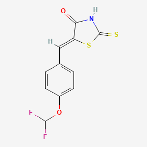 molecular formula C11H7F2NO2S2 B7764943 (5Z)-5-[4-(difluoromethoxy)benzylidene]-2-sulfanyl-1,3-thiazol-4(5H)-one 