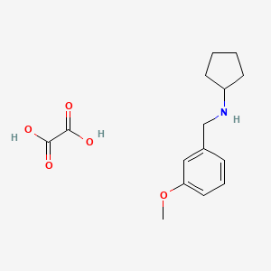 molecular formula C15H21NO5 B7765102 N-(3-Methoxybenzyl)cyclopentanamine (C2H2O4) 