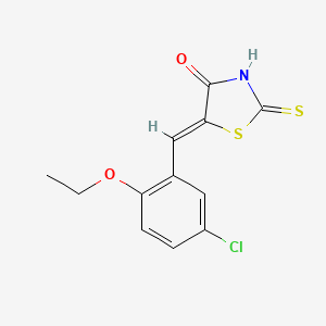 molecular formula C12H10ClNO2S2 B7765125 (5Z)-5-(5-chloro-2-ethoxybenzylidene)-2-sulfanyl-1,3-thiazol-4(5H)-one 