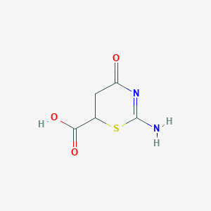 molecular formula C5H6N2O3S B7765139 2-Amino-4-oxo-5,6-dihydro-1,3-thiazine-6-carboxylic acid 