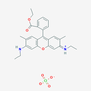 (Z)-[9-(2-ethoxycarbonylphenyl)-6-(ethylamino)-2,7-dimethylxanthen-3-ylidene]-ethylazanium;perchlorate