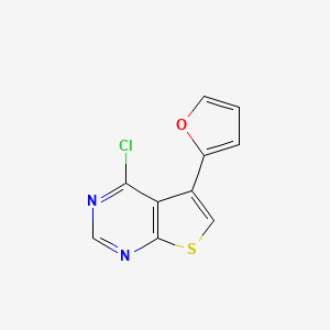 molecular formula C10H5ClN2OS B7765232 4-Chloro-5-(2-furanyl)-thieno[2,3-d]pyrimidine CAS No. 256507-01-4