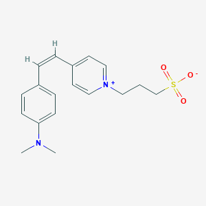 molecular formula C18H22N2O3S B7765241 3-[4-[(Z)-2-[4-(dimethylamino)phenyl]ethenyl]pyridin-1-ium-1-yl]propane-1-sulfonate 