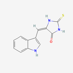 (5E)-5-(1H-indol-3-ylmethylidene)-2-sulfanylideneimidazolidin-4-one