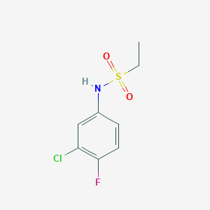 molecular formula C8H9ClFNO2S B7765319 N-(3-chloro-4-fluorophenyl)ethanesulfonamide 