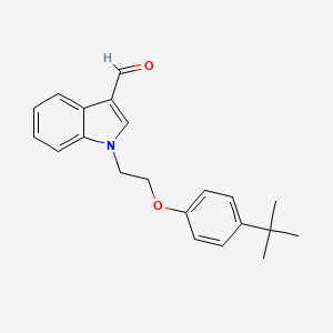 molecular formula C21H23NO2 B7765347 1-[2-(4-tert-butylphenoxy)ethyl]-1H-indole-3-carbaldehyde CAS No. 299934-80-8