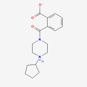 molecular formula C17H22N2O3 B7765395 2-(4-Cyclopentylpiperazin-4-ium-1-carbonyl)benzoate 