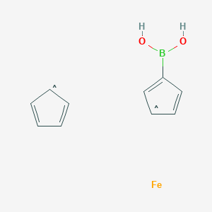 molecular formula C10H11BFeO2 B7765434 Ferroceneboronic acid(contains varying amounts of anhydride)98+% 