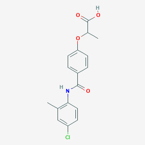 molecular formula C17H16ClNO4 B7765497 2-(4-((4-Chloro-2-methylphenyl)carbamoyl)phenoxy)propanoic acid 