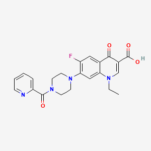 molecular formula C22H21FN4O4 B7765521 1-Ethyl-6-fluoro-4-oxo-7-[4-(pyridin-2-ylcarbonyl)piperazin-1-yl]-1,4-dihydroquinoline-3-carboxylic acid 