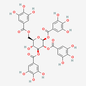 molecular formula C34H28O22 B7765624 1,2,3,6-四没食子酰基-β-D-葡萄糖 CAS No. 84297-48-3
