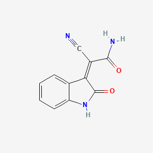 (Z)-2-cyano-2-(2-oxoindolin-3-ylidene)acetamide